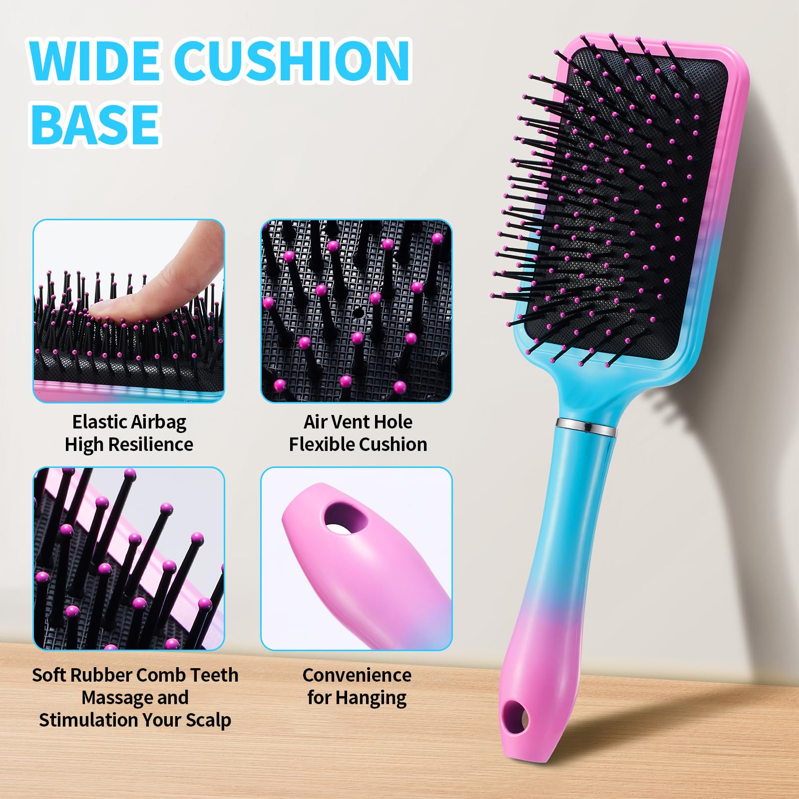 Brosse XMOSNZ démêlage anti-statique réduit les nœuds et apporte une sensation lisse