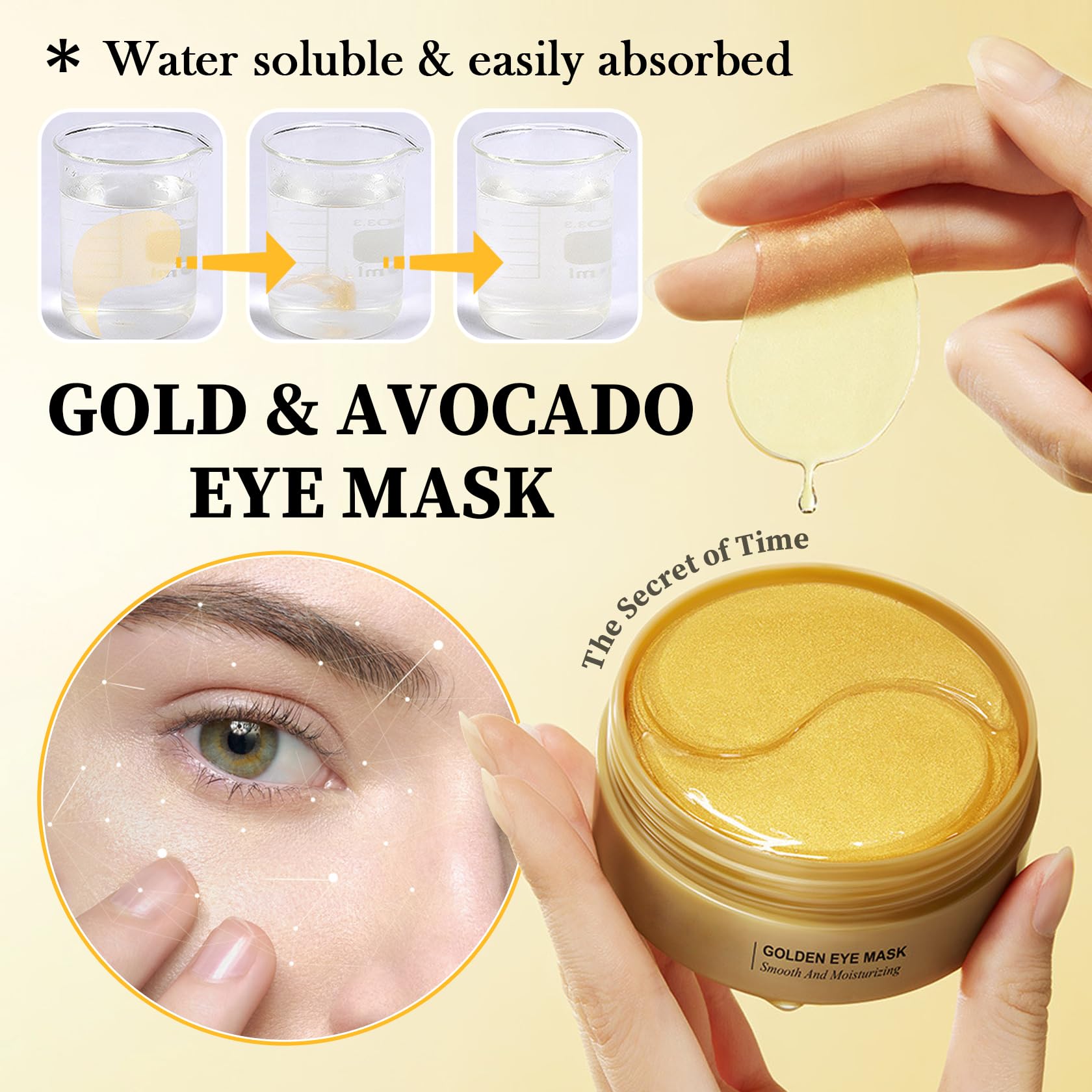 Ensemble de 60 paires pour hydrater durablement le contour des yeux.
