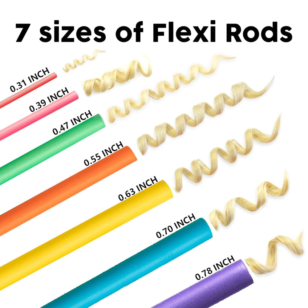 xnicx boucles colorées sept tailles permettent styles variés sans casse.