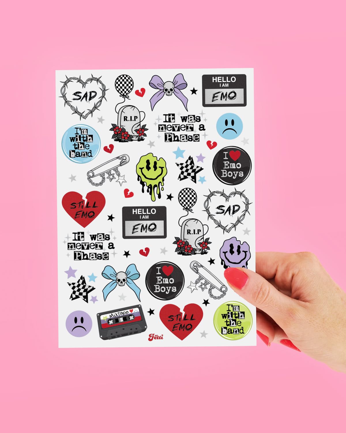xo Fetti motif-ombre tatouage temporaire : design parfait pour look punk.