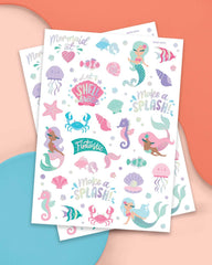 tatouages xo Fetti poissons iridescents, récréation aquatique et décorations amusantes