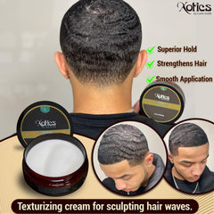 Xotics graisse-texture soyeuse: texture riche pour cheveux lisses et brillants.