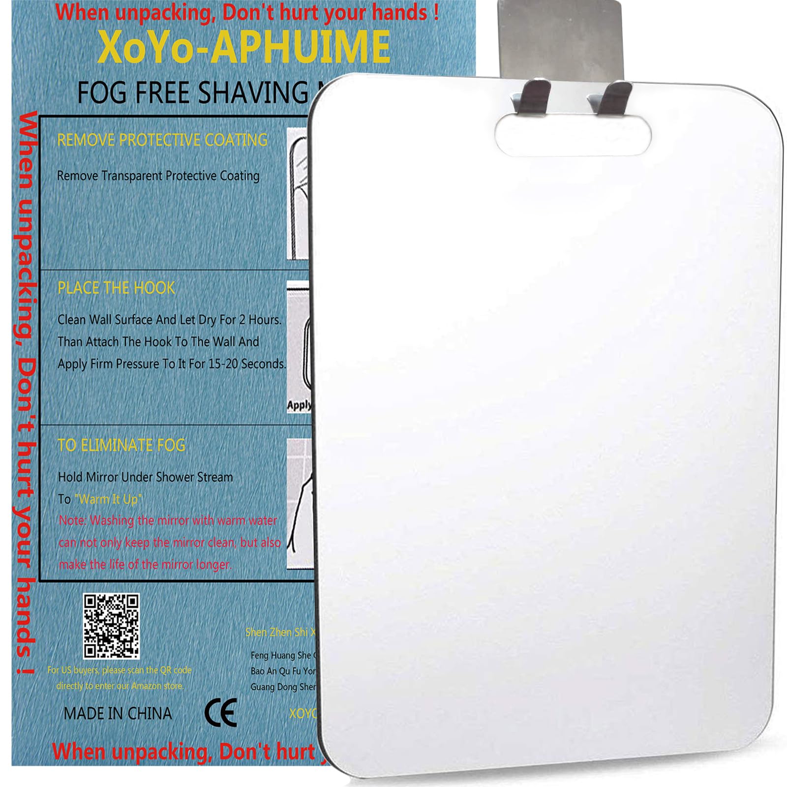 Miroir de douche XoYo APHUIME idéal pour locataires installation facile.