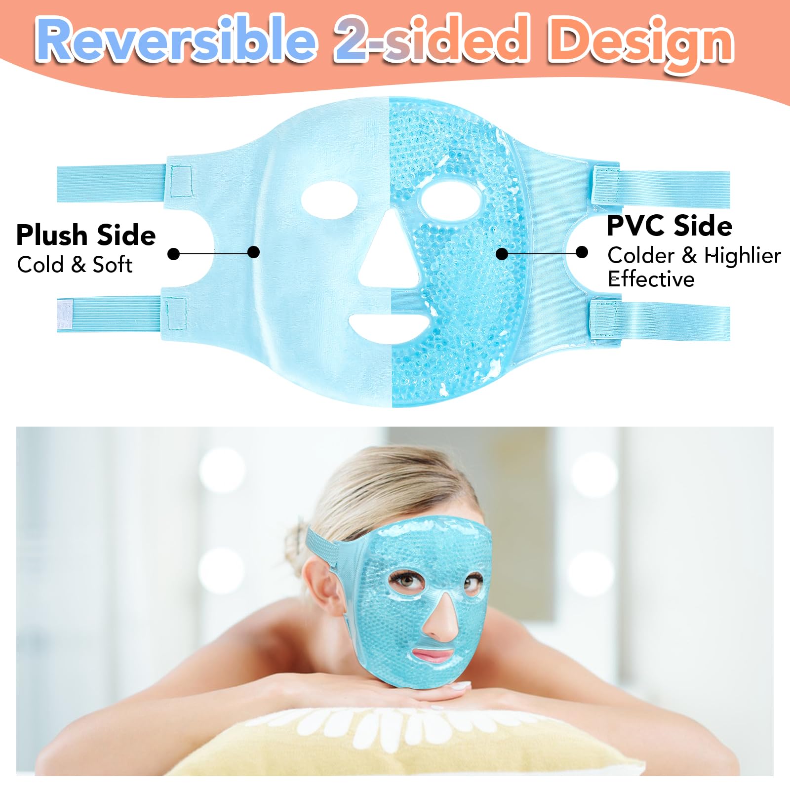 XPCARE masque yeux et visage — application facile pour détente.