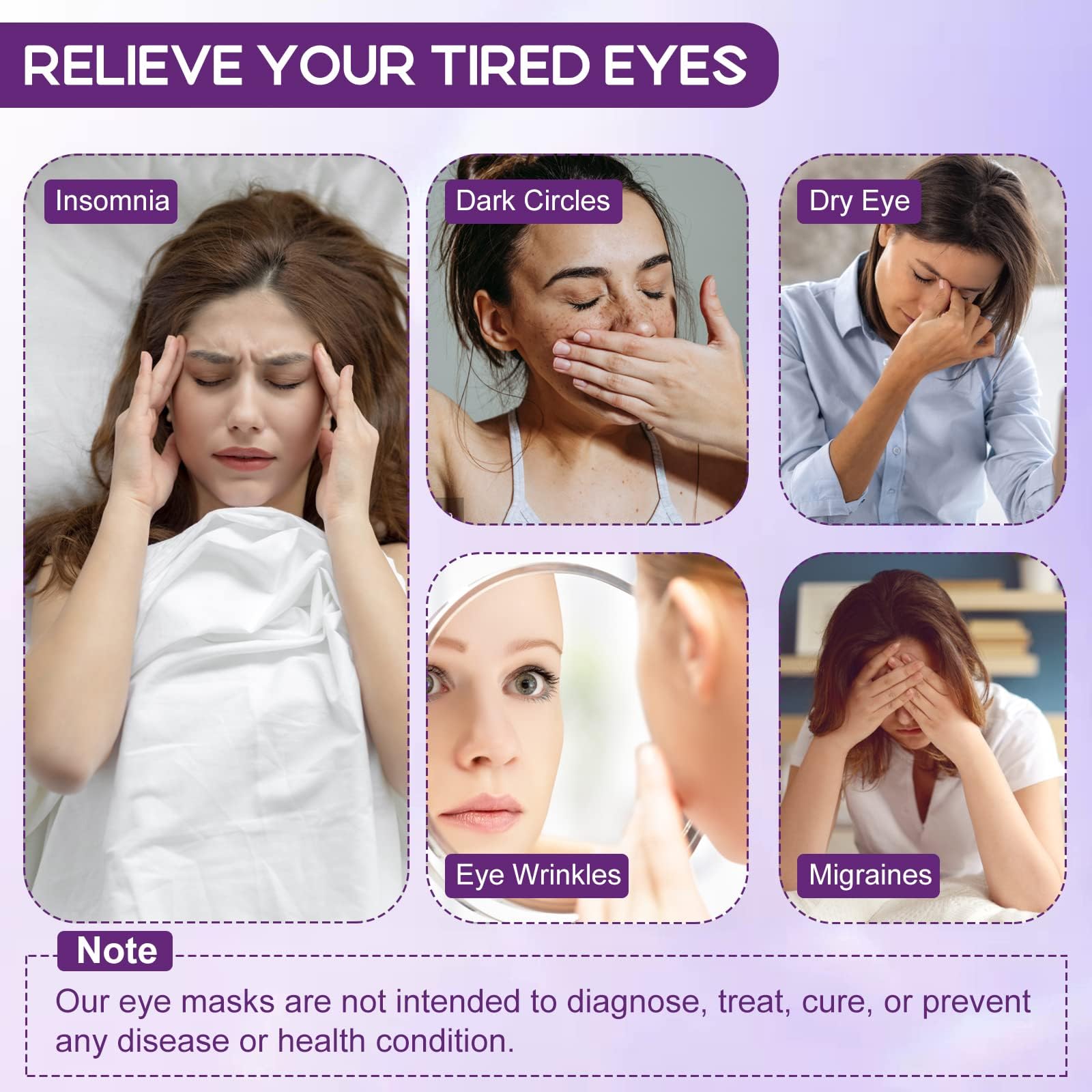 XPCARE masque yeux vapeur lavande idéal avant le coucher pour détente