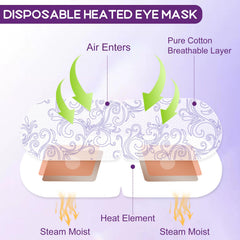 XPCARE masque yeux vapeur lavande porté pour relaxation rapide