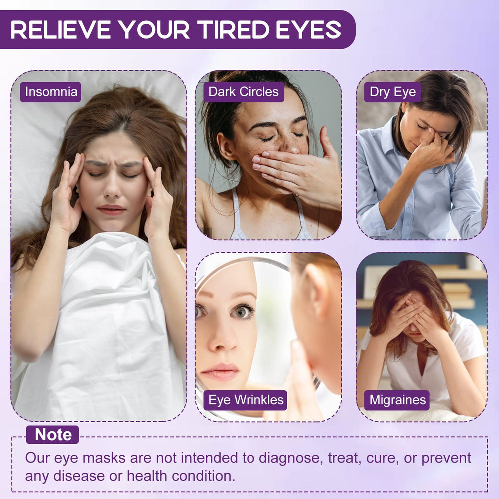 XPCARE masque yeux vapeur - portatif et léger pour détendre après écran