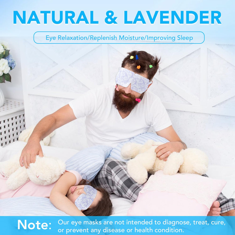 Idéal en voyage: masque yeux vapeur pour vol et repos.
