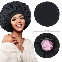 XRACEPHOL bonnet satin multi-usages, idéal pour soins du visage et maquillage nocturne.