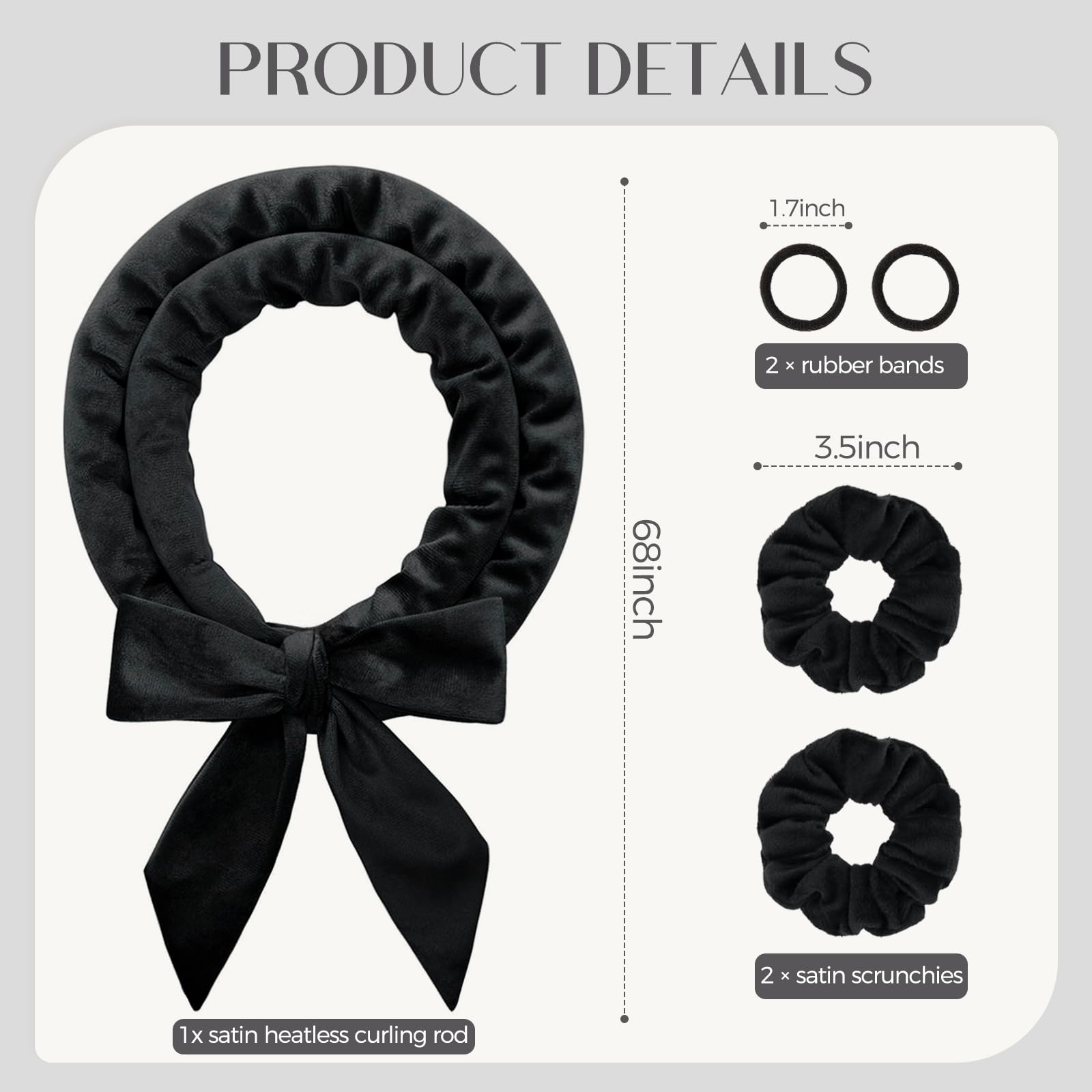XRACEPHOL rouleau-plush 68in: création de boucles sans chaleur rapidement