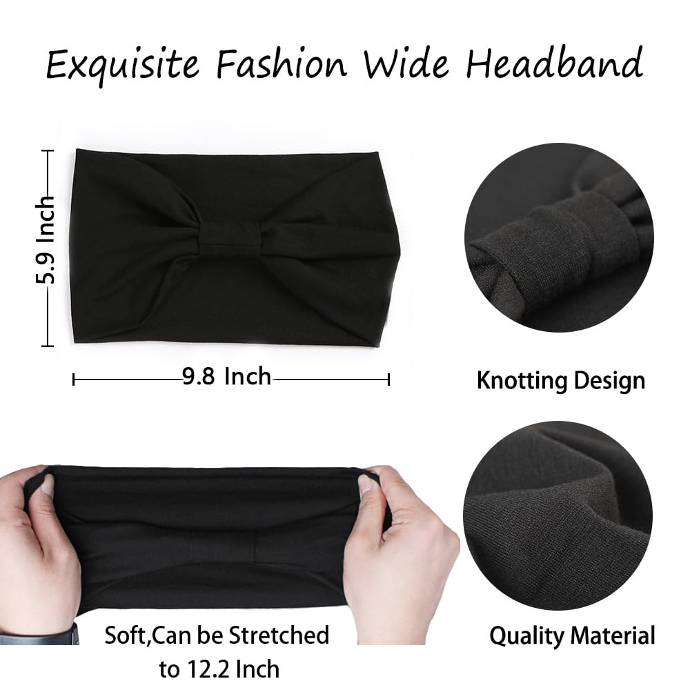 XTREND bandeau bohème noir grand, élégant et confortable