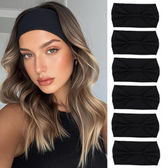 XTREND bandeau cheveux noir extensible et anti-dérapant pour sport