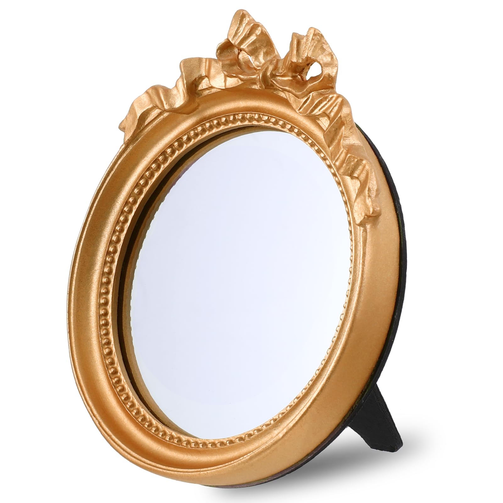 Xthrotsenk Miroir mural mini vintage doré, parfait pour maquillage rapide.