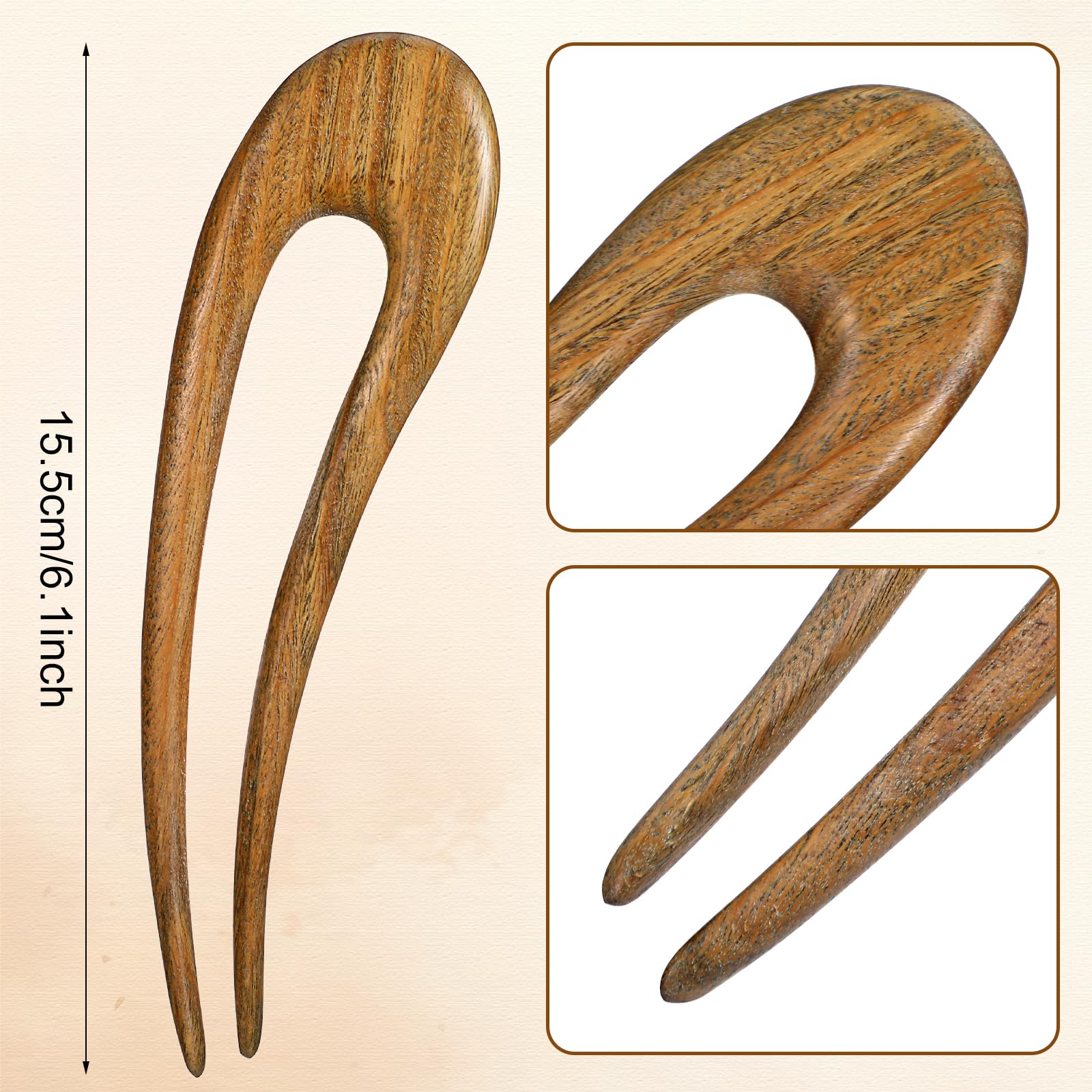 Pin Xthrotsenk en bois vert forme U, facile à glisser.