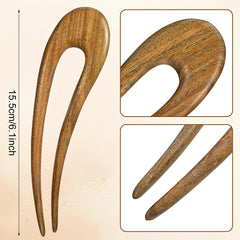 Pin Xthrotsenk en bois vert forme U, facile à glisser.