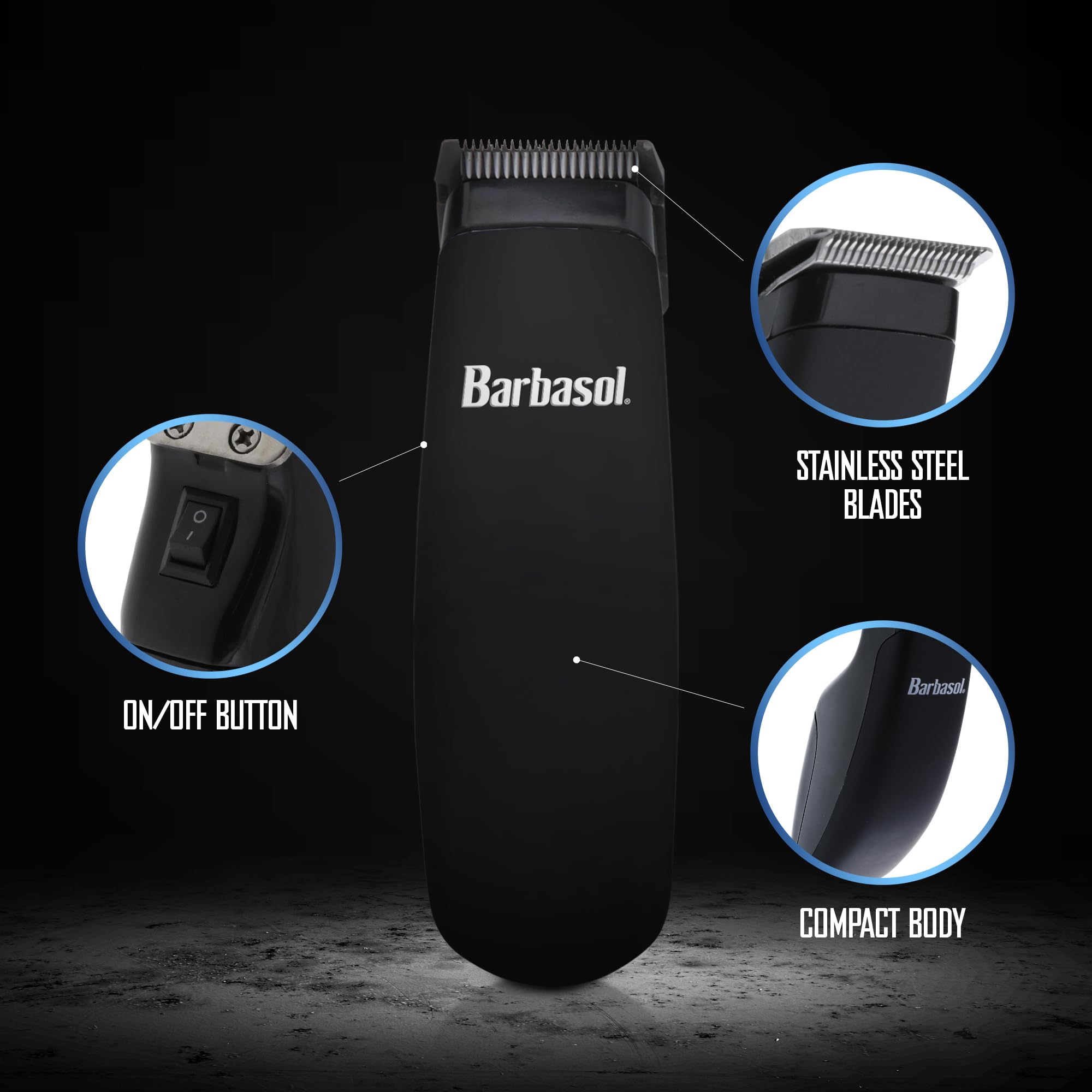 XTREME Barbasol Touch Up Trimmer, design compact et prise en main facile.