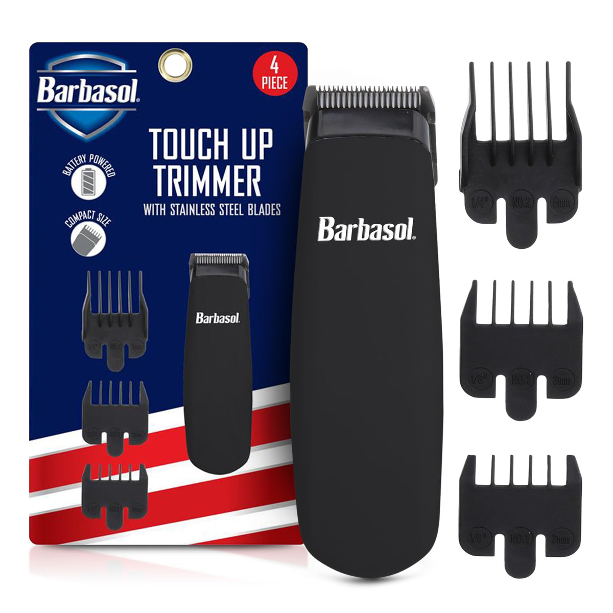 XTREME Barbasol Touch Up Trimmer, lames en acier inoxydable pour des coupes nettes.