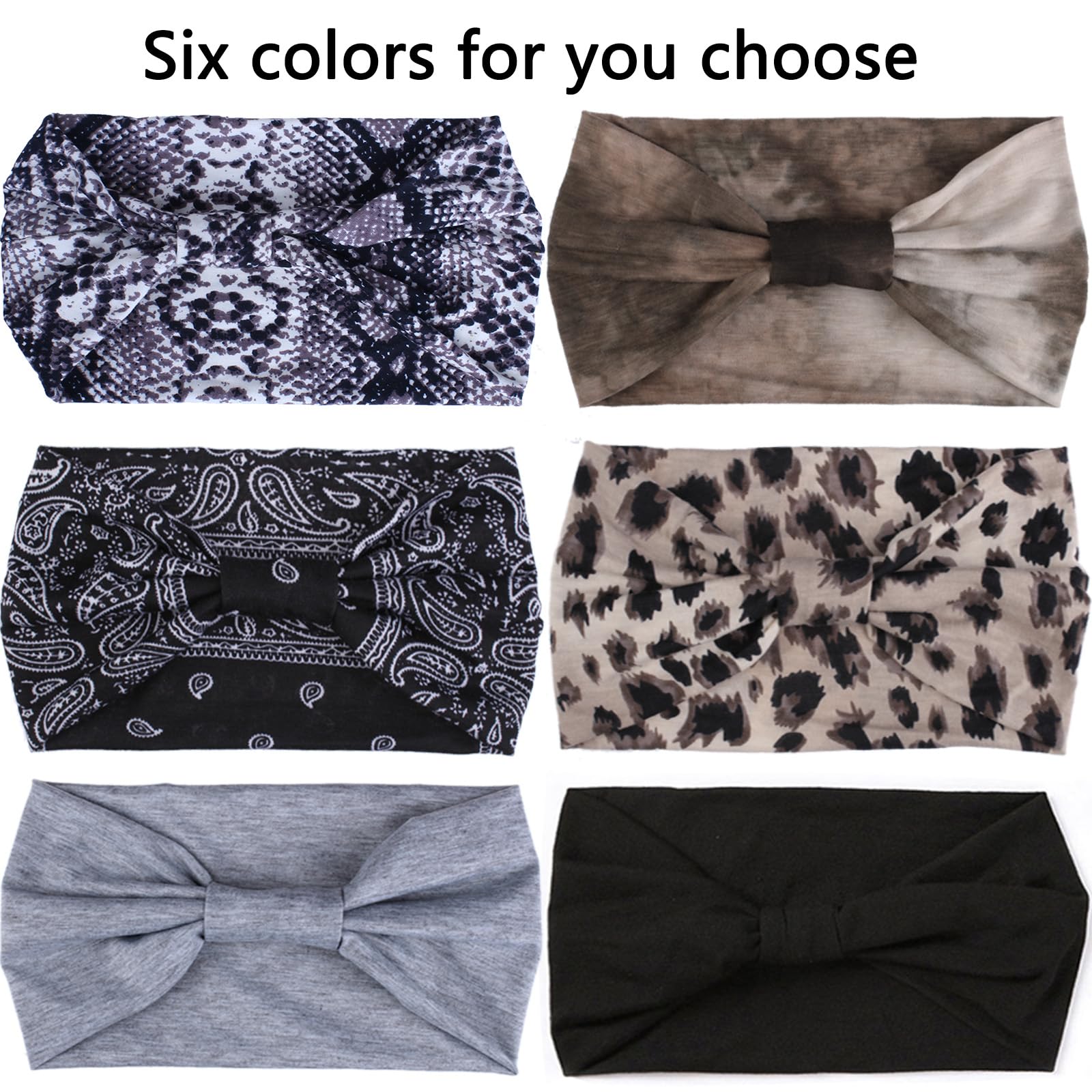 Bandeau XTREND boho noir imprimé 3, fixation large et confort quotidien.
