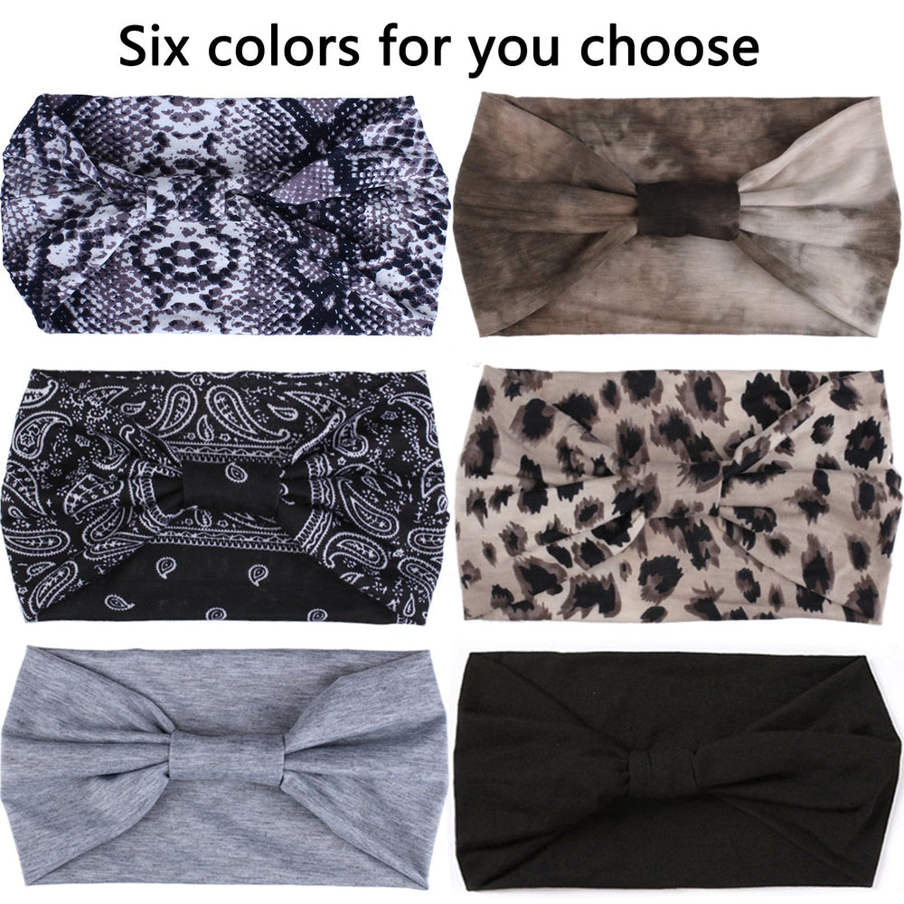 Bandeau XTREND boho noir imprimé 3, fixation large et confort quotidien.