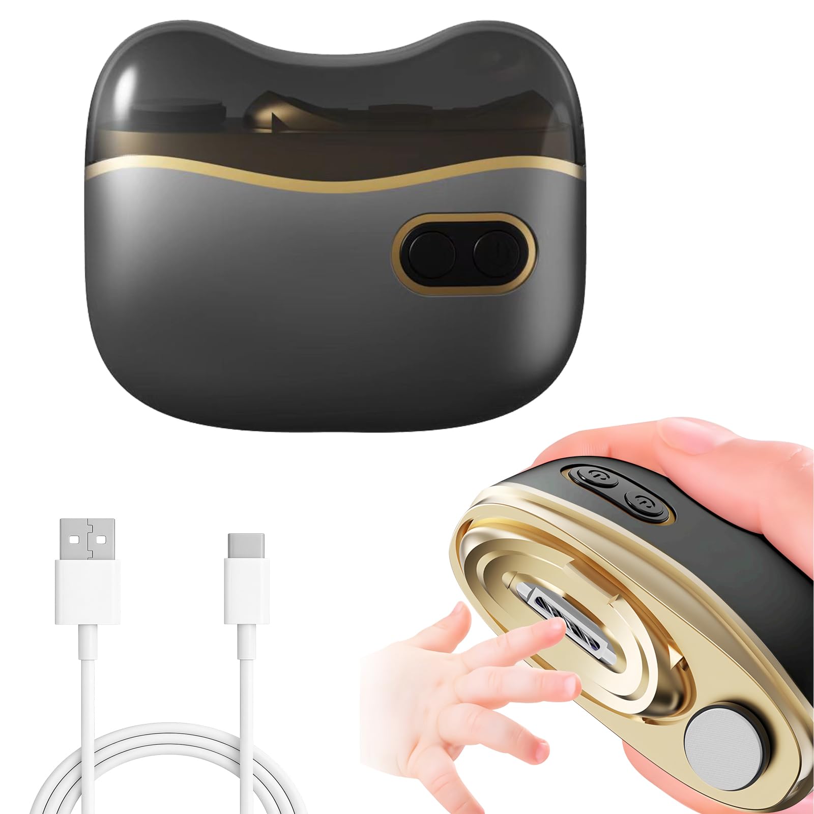 XTRWHZ coupe-ongles électrique avec lumière DEL pour précision sûre