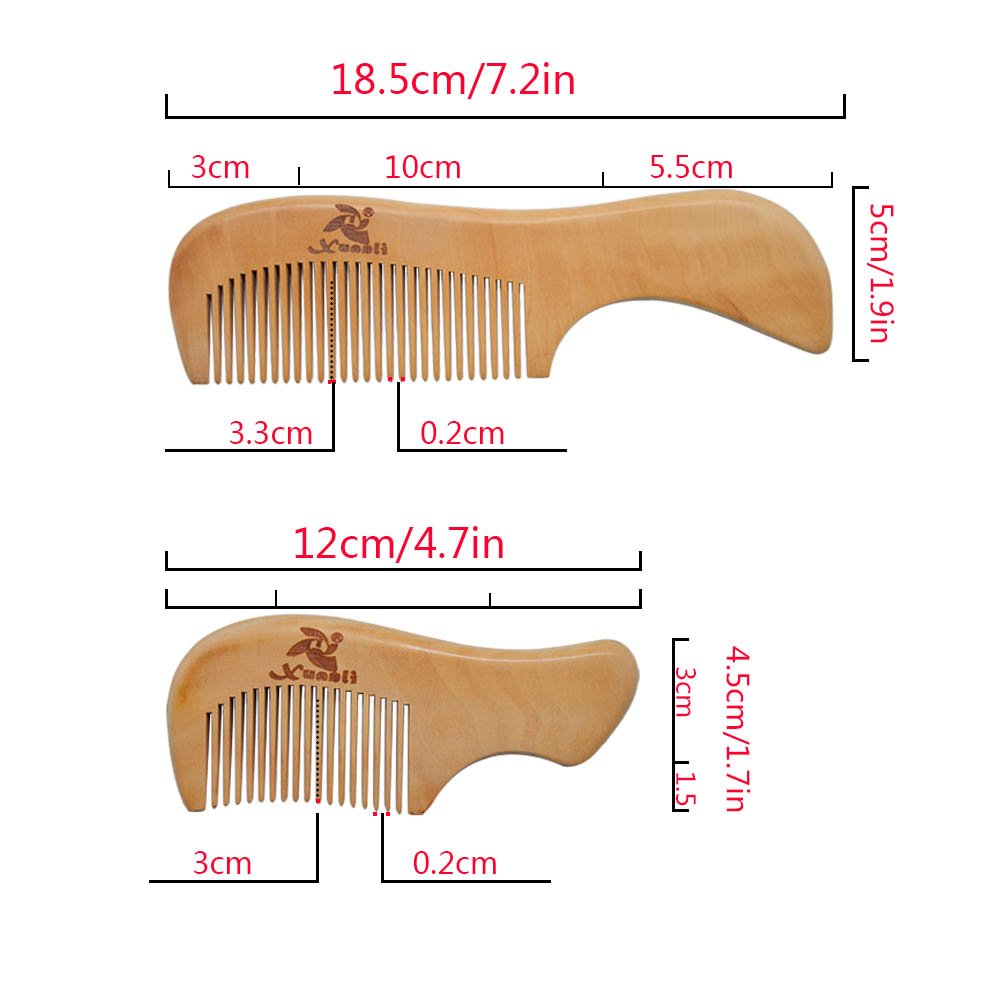 Xuanli brosse cheveux bois anti-statistique, pratique et douce sur le cuir chevelu.