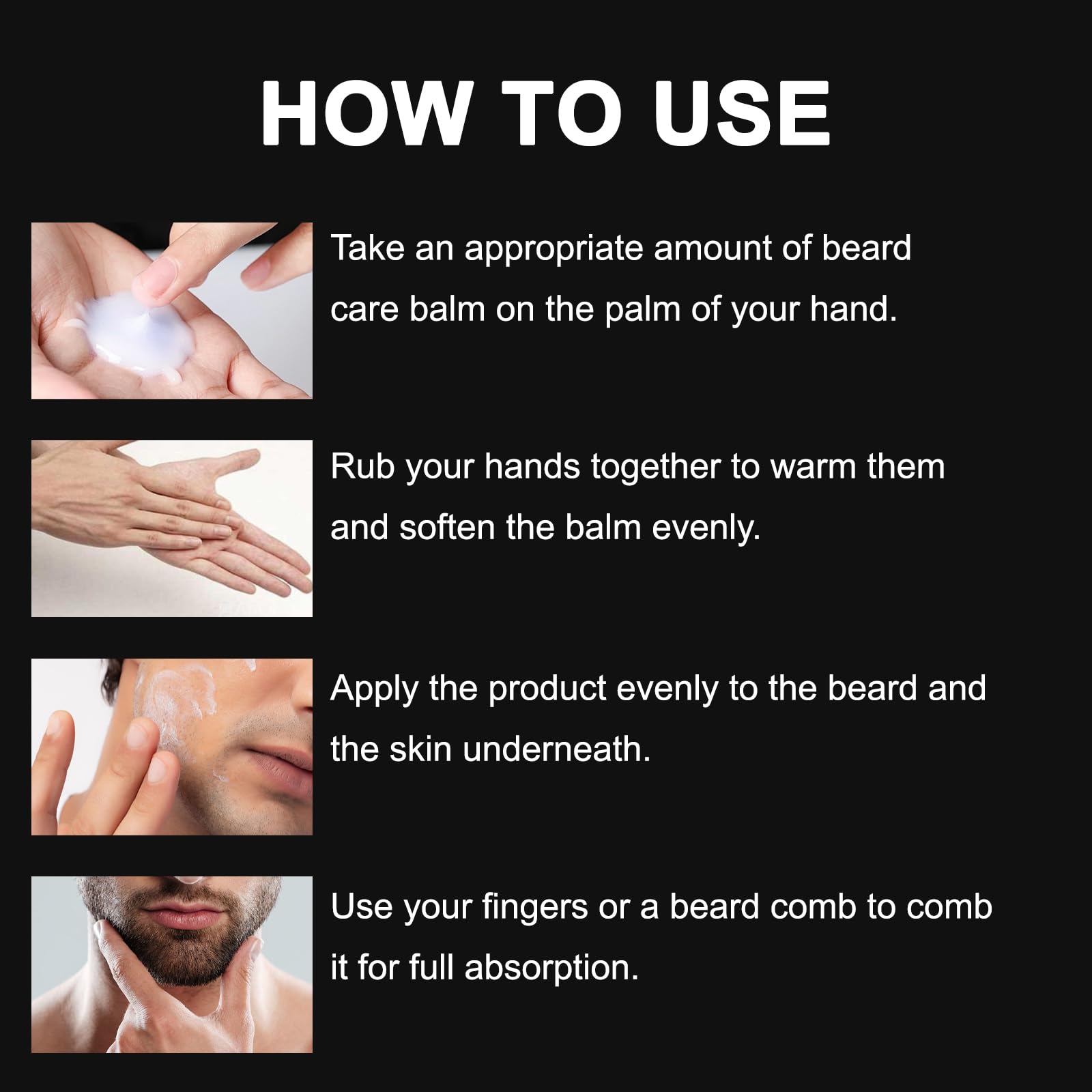 XUHUIT Baume barbe – application simple et quotidienne
