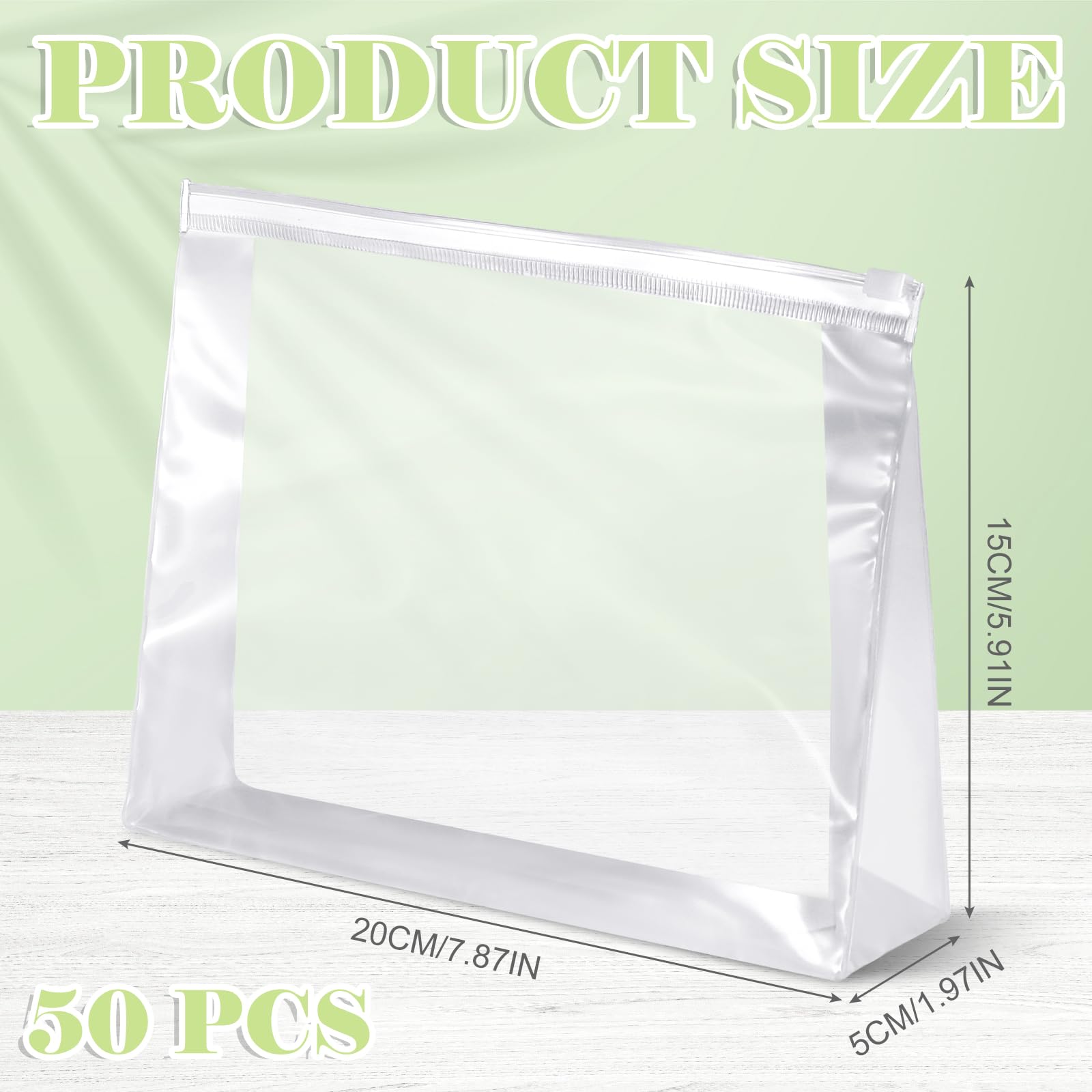 Pochette transparente Xuniea, étanche et compacte, idéale pour les bagages et le rangement quotidien.