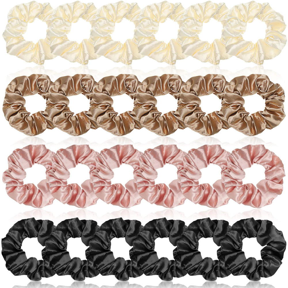 XunYee serre-cheveux satin 24 pièces coloris vintage, facile à assortir.