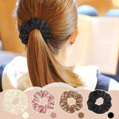 XunYee serre-cheveux satin diamètres 4 cm et 10 cm, polyvalente.