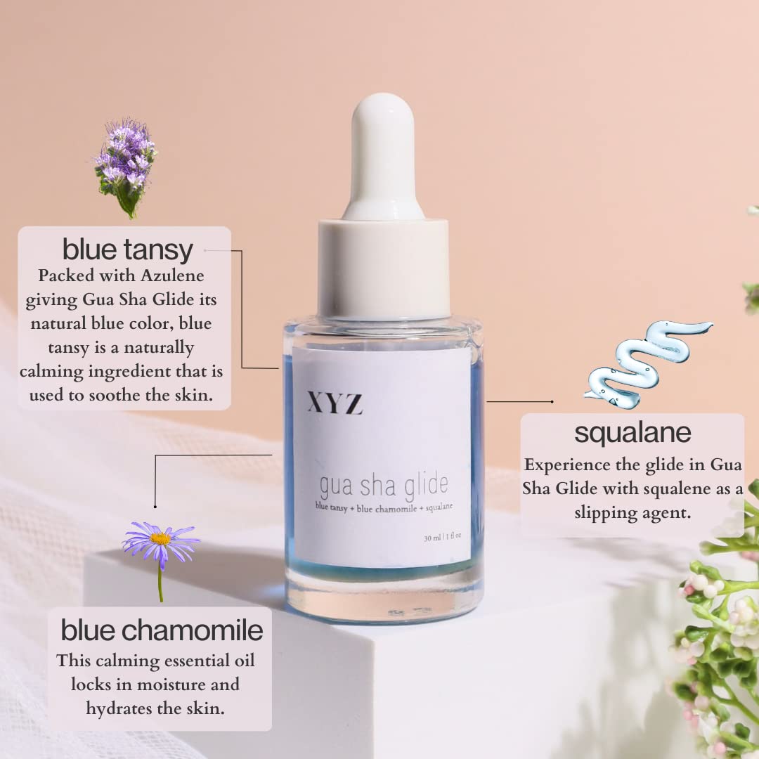 XYZ Skin Gua Sha Glide camomille bleue pour une douceur visuelle