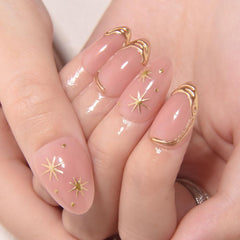 Kit XZMeiLun ongles-a-coller avec 24 tetes et autocollants gel reutilisables