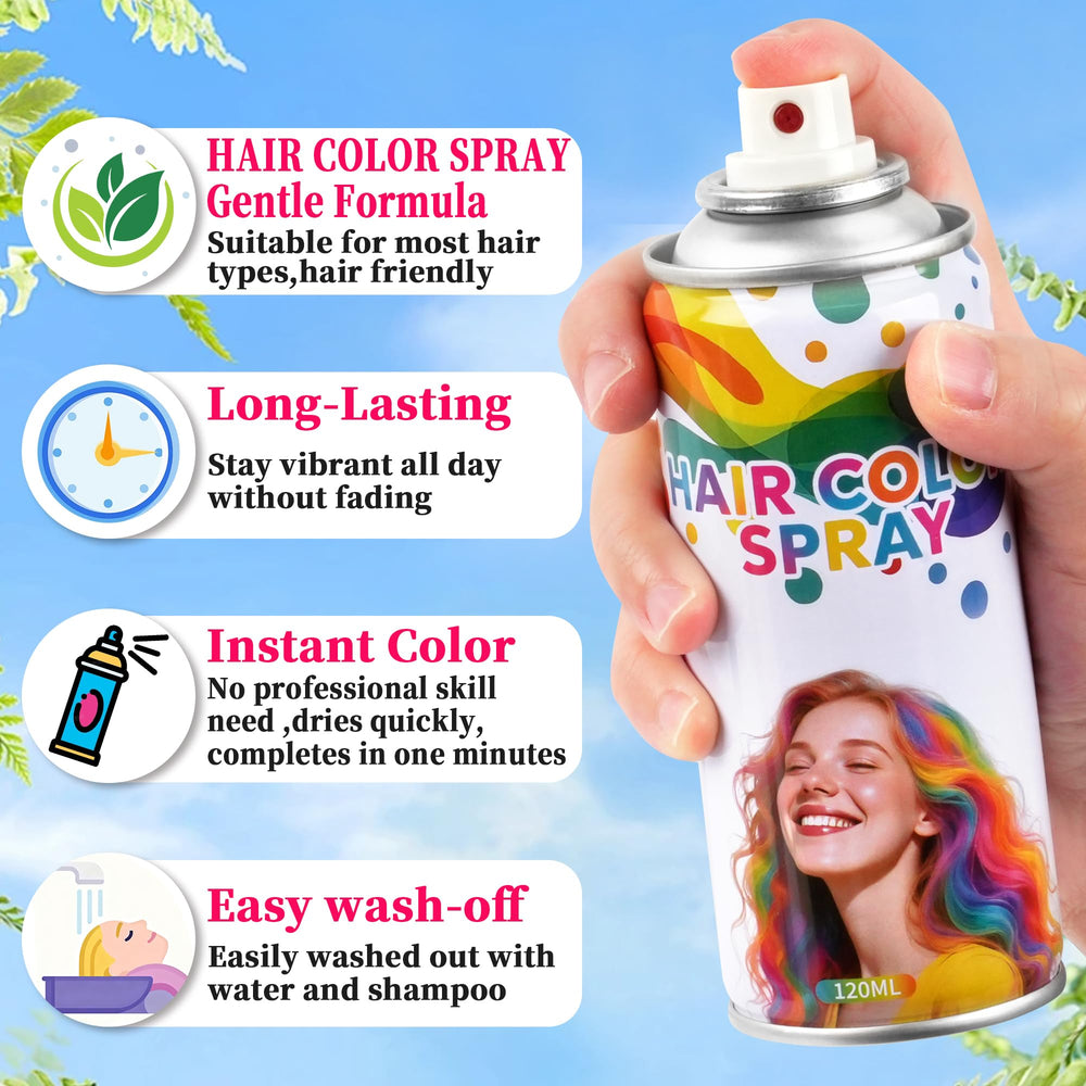 Yabacado spray temporaire UV brillance sous lumière noire pour effets