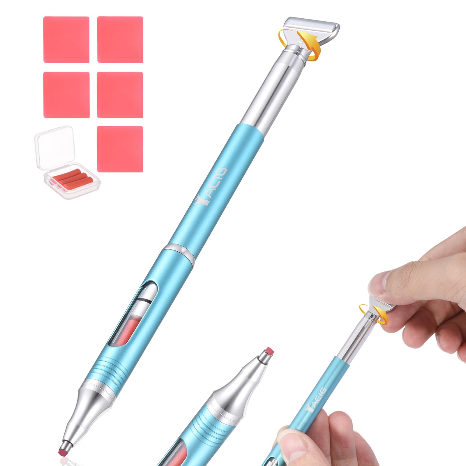 Stylo Yacig Diamant Art avec cire remplaçable, pratique et fluide.