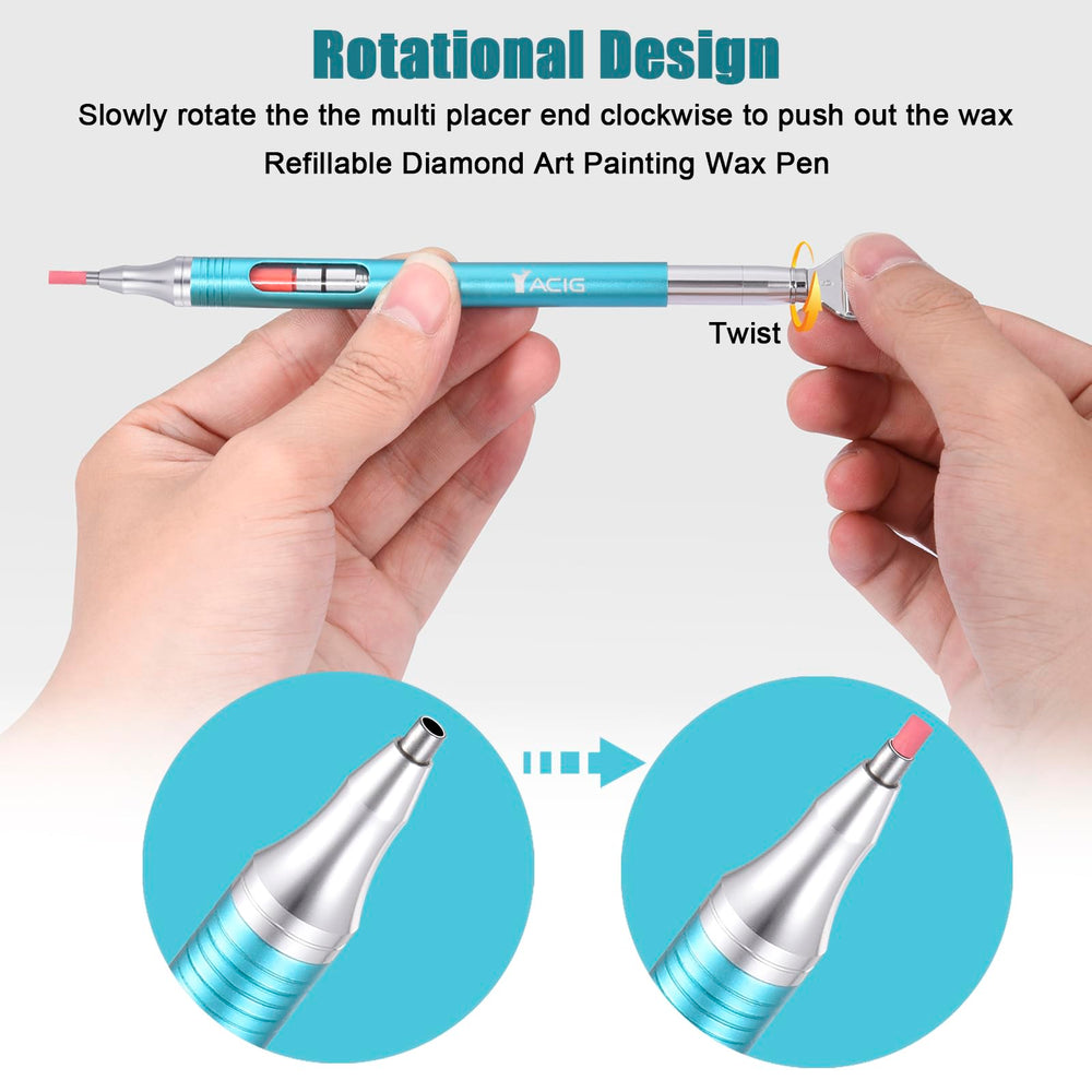 Yacig Stylo Diamant Art double-face avec embout rond.