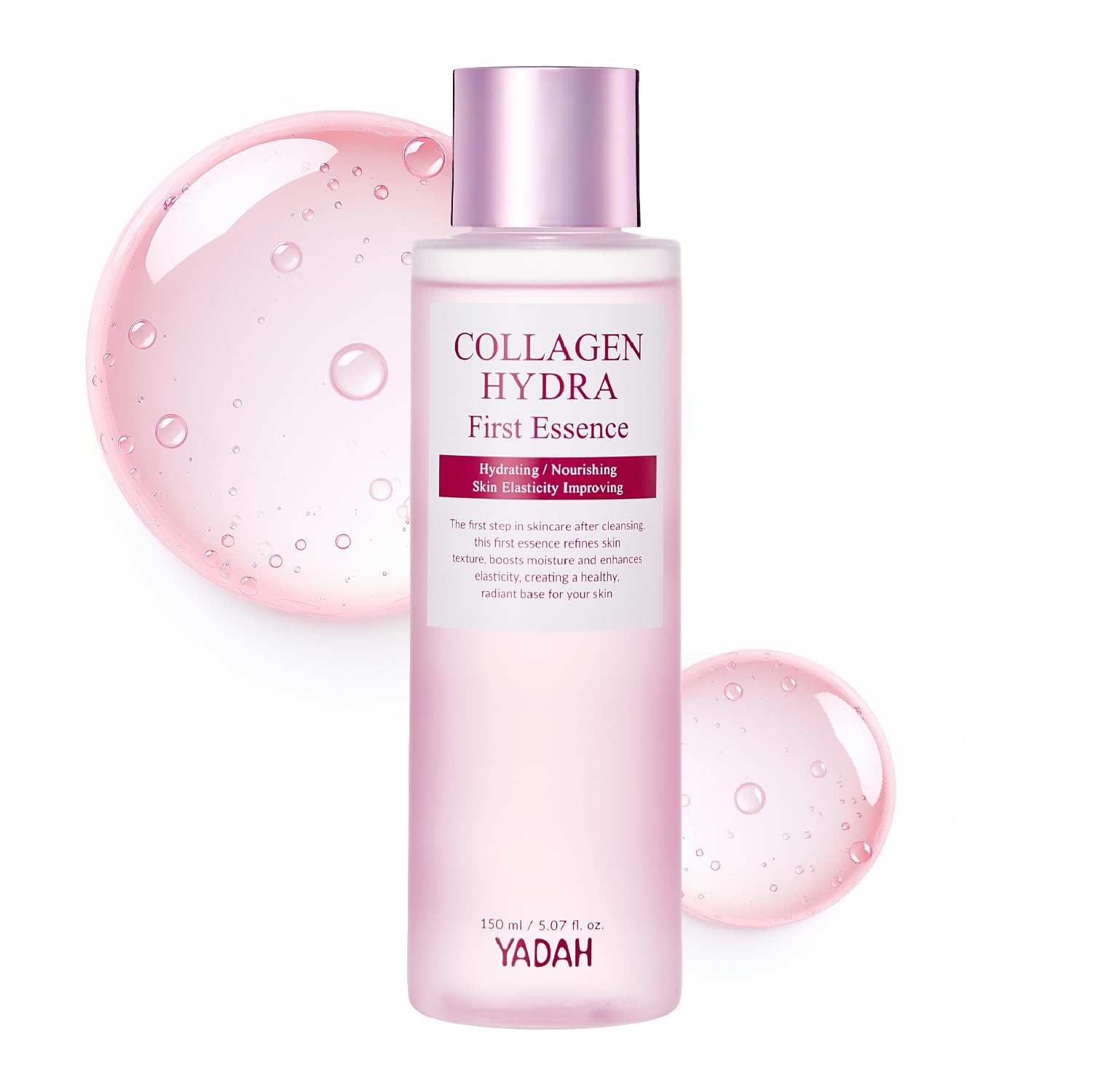 YADAH Collagen Hydra Essence – bouteille élégante favorisant une hydratation en profondeur.