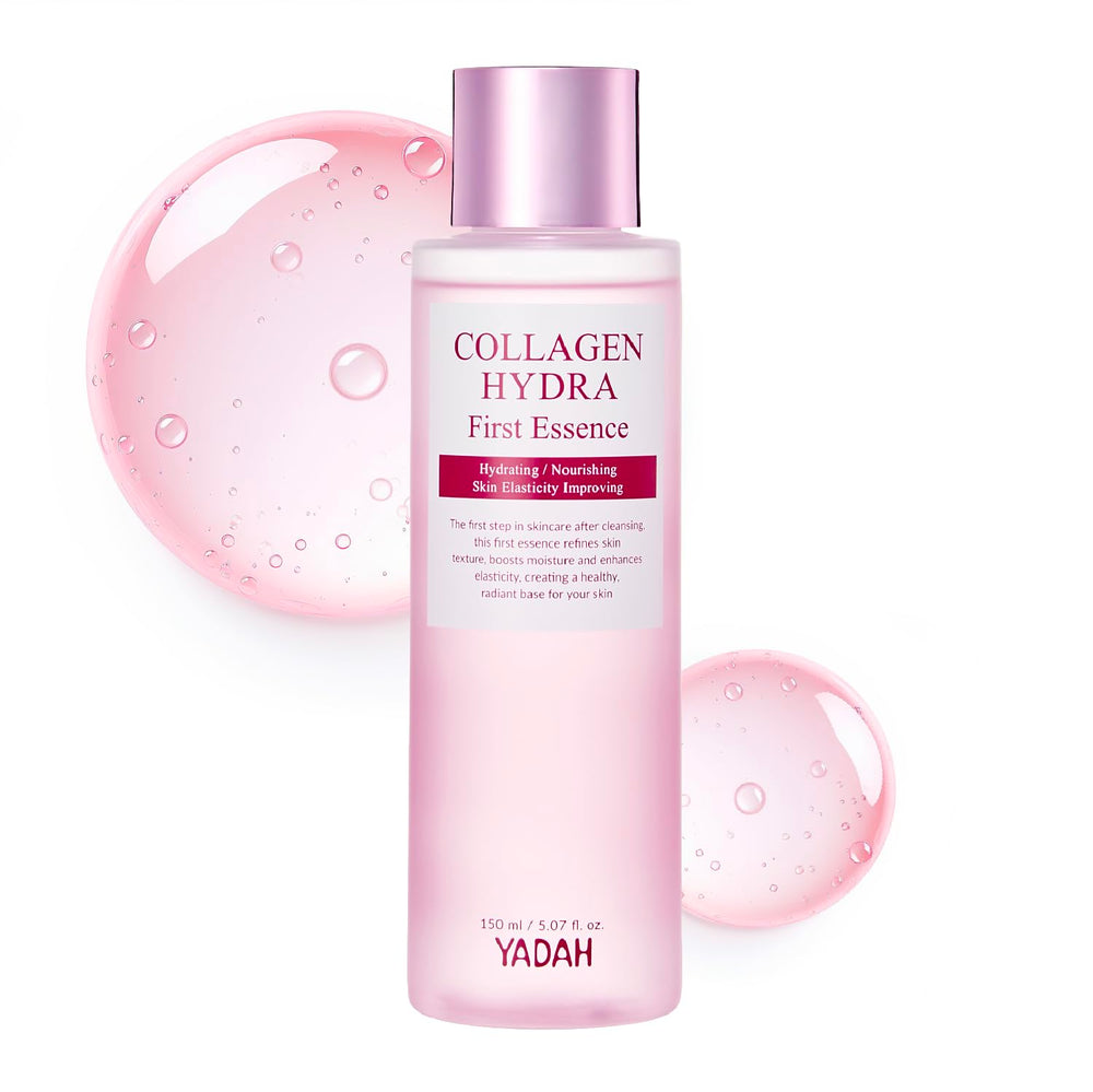 YADAH Collagen Hydra Essence – bouteille élégante favorisant une hydratation en profondeur.