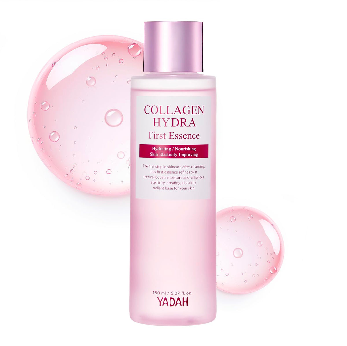 YADAH Collagen Hydra Essence – bouteille élégante favorisant une hydratation en profondeur.