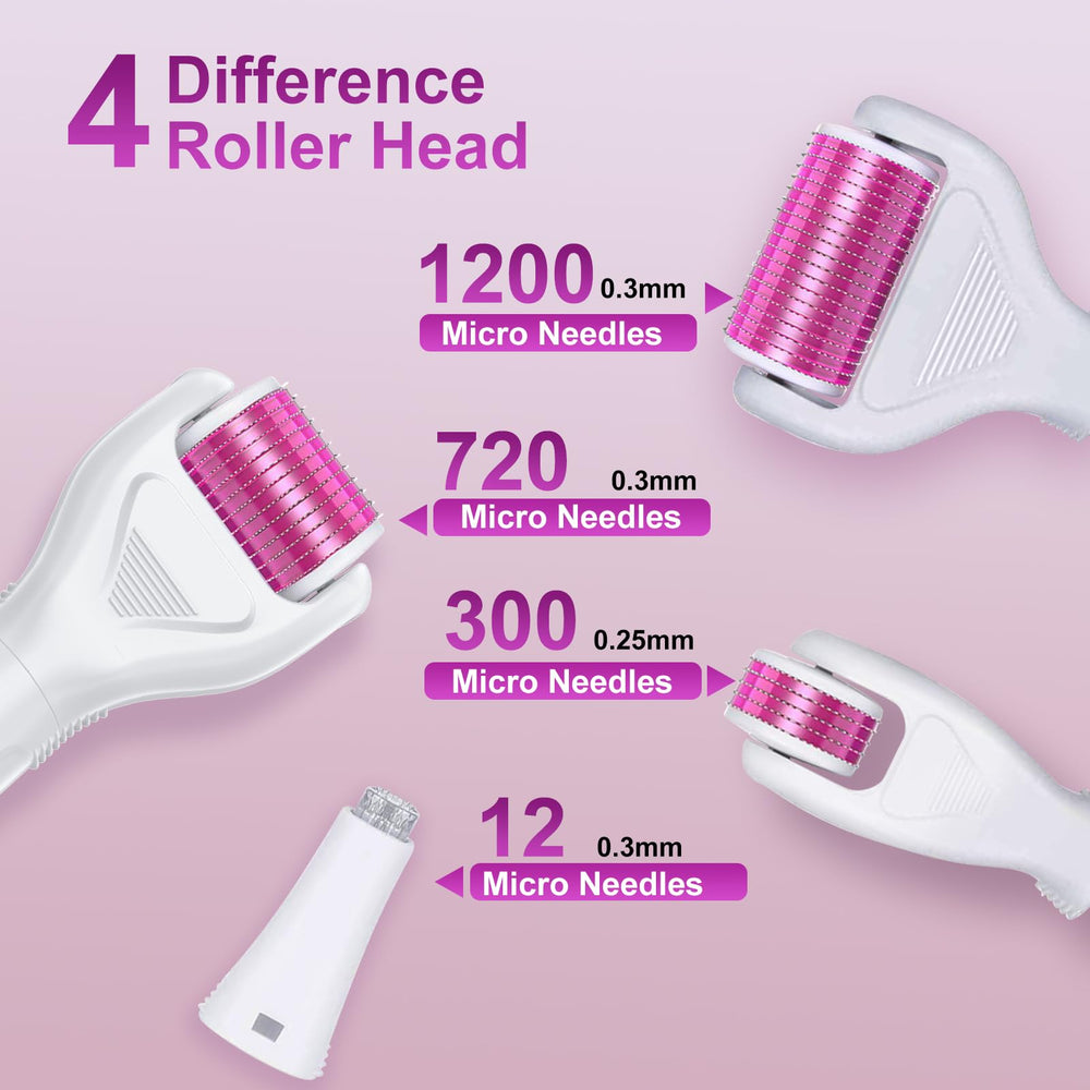YaFex Derma Roller avec têtes en titane, durable et facile d’utilisation.
