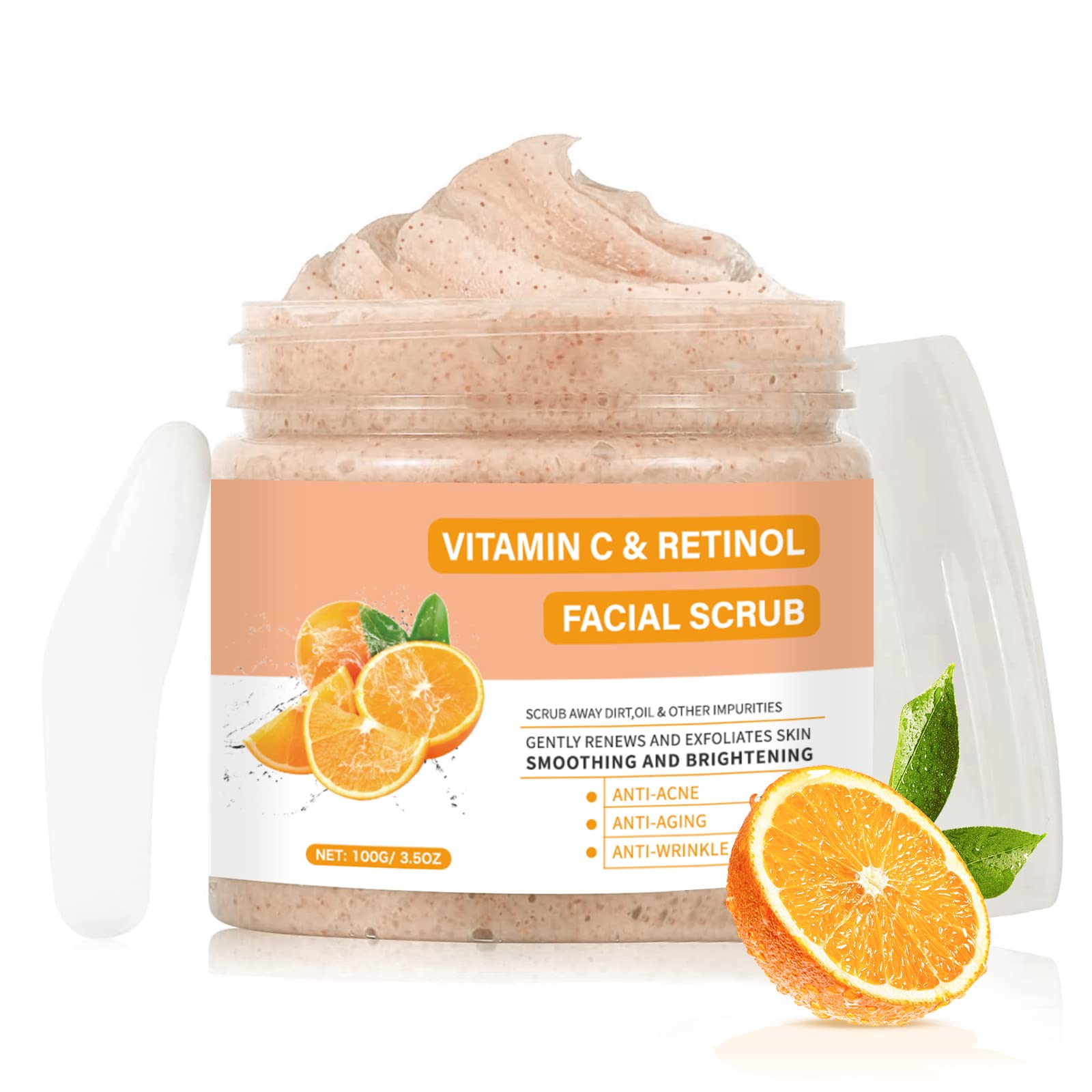 Gommage visage YAFUSIPE vitamine C et retinol, peau plus lumineuse