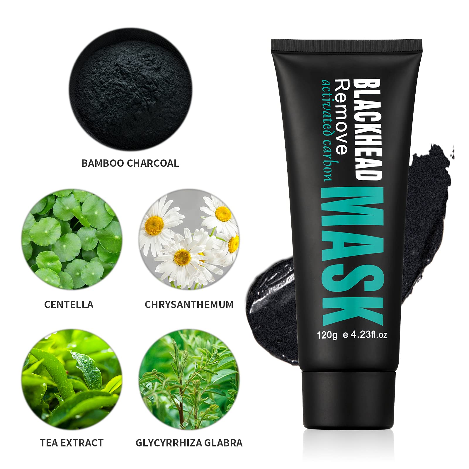 Masque charbon YAFUSIPE en cours de séchage sur le visage