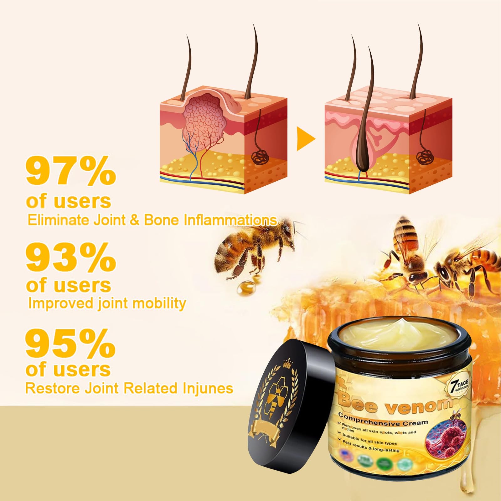 Application sur le cou et les épaules avec la Crème Venin d'Abeille – douceur de la peau