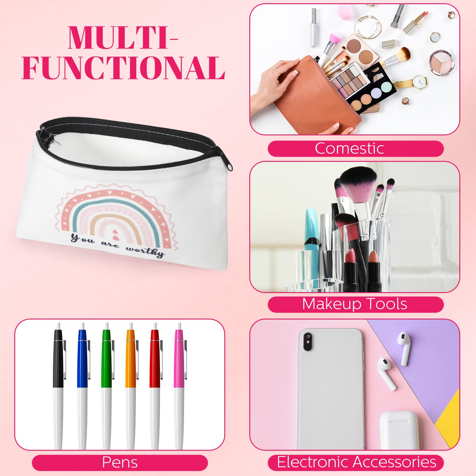 Trousse Yahenda idéale pour usage quotidien et voyage, organise les essentiels de maquillage.