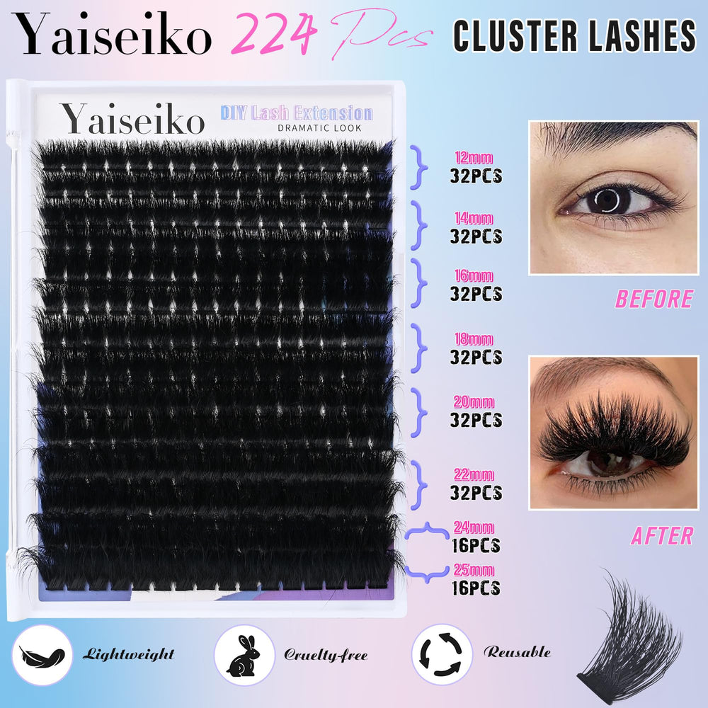 Extensions Yaiseiko cils D Curl doux et léger pour un maintien durable.