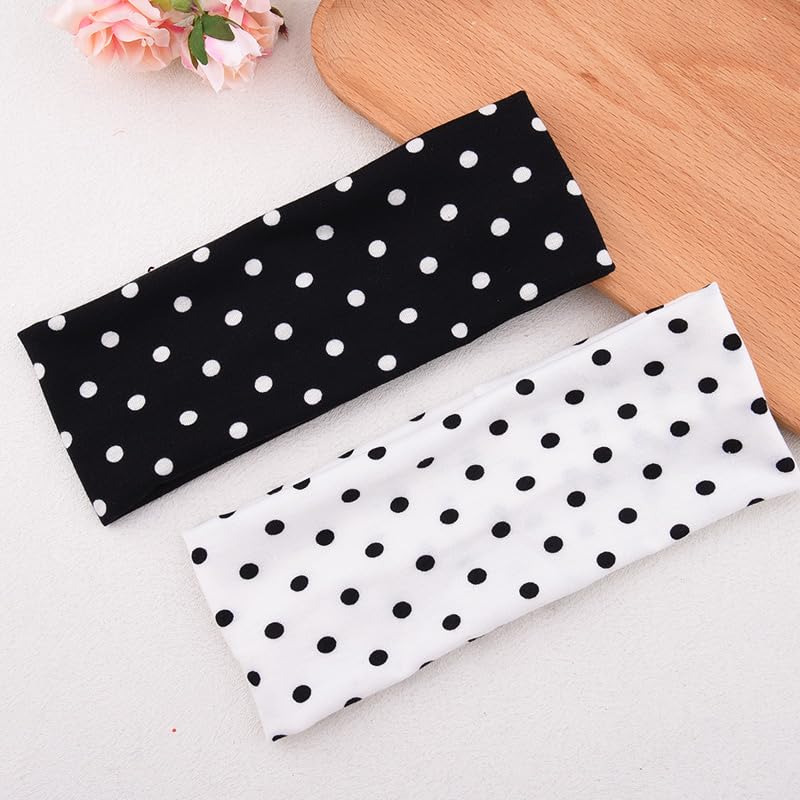Bandeau coton pois YALLNASL, style décontracté et douceur au toucher