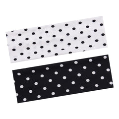 Bandeau pois vintage YALLNASL noir et blanc, maintien léger pour sport et yoga