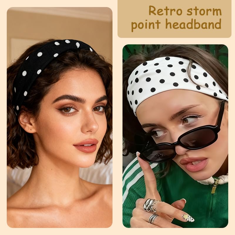 Bandeau YALLNASL pois pour yoga et soins capillaires, look chic en mouvement