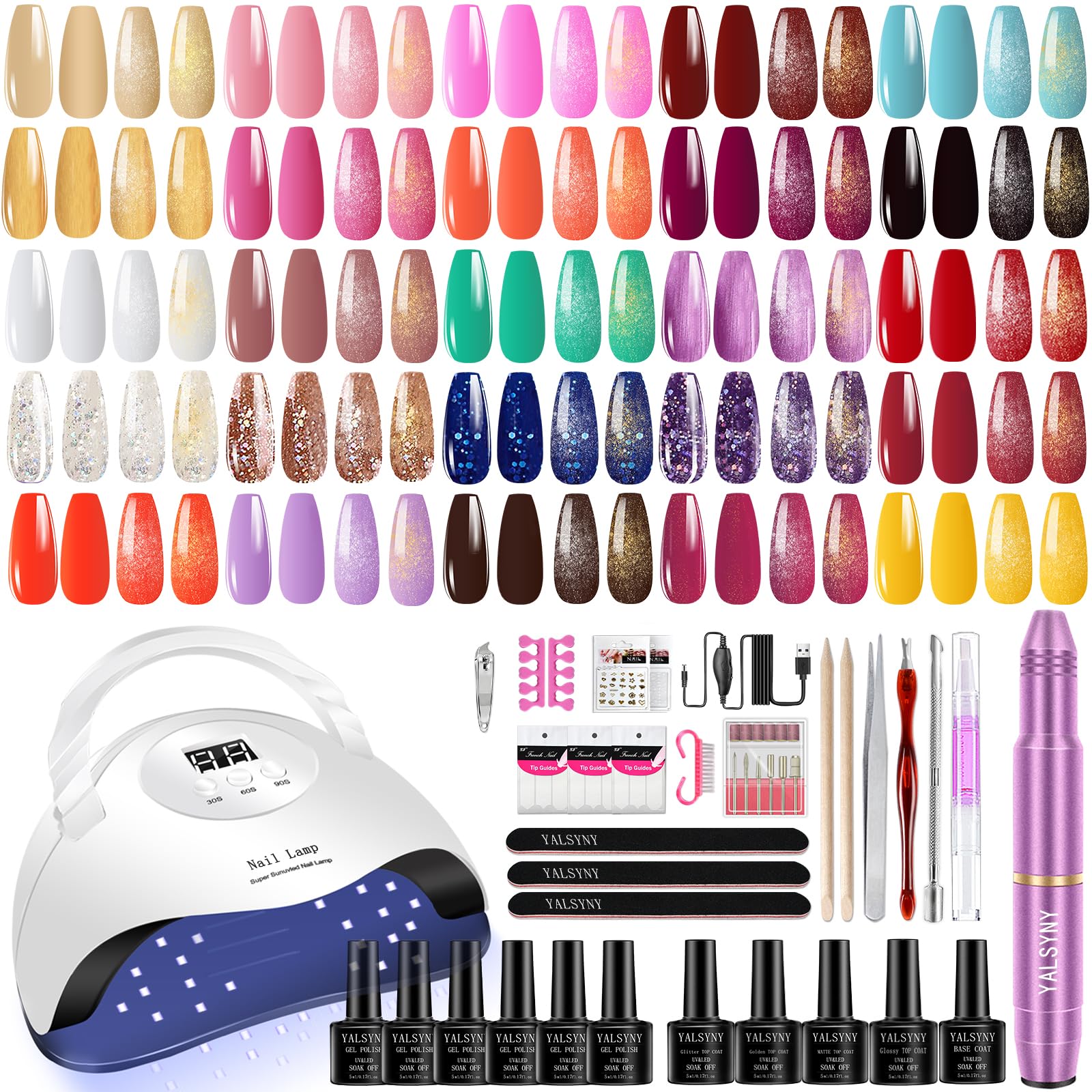 Kit YALSYNY vernis gel 25 couleurs pour des ongles à domicile
