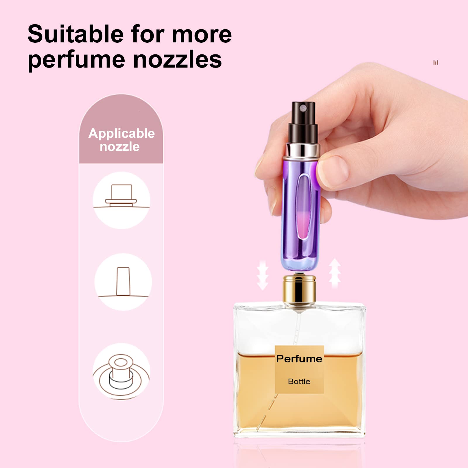 Yamadura atomiseur argent 5 ml, léger et discret pour le quotidien.