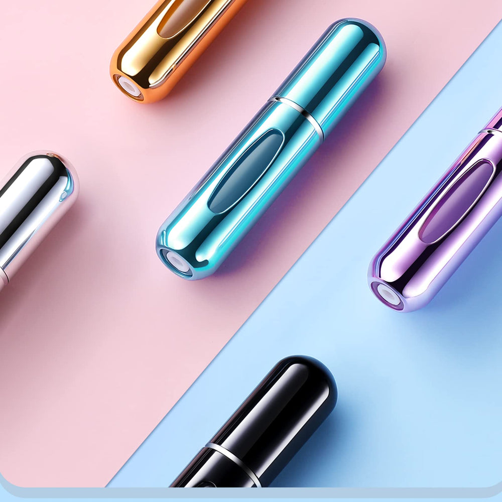 Yamadura atomiseur portable 5 ml bleu, compact et facile à glisser dans le sac.