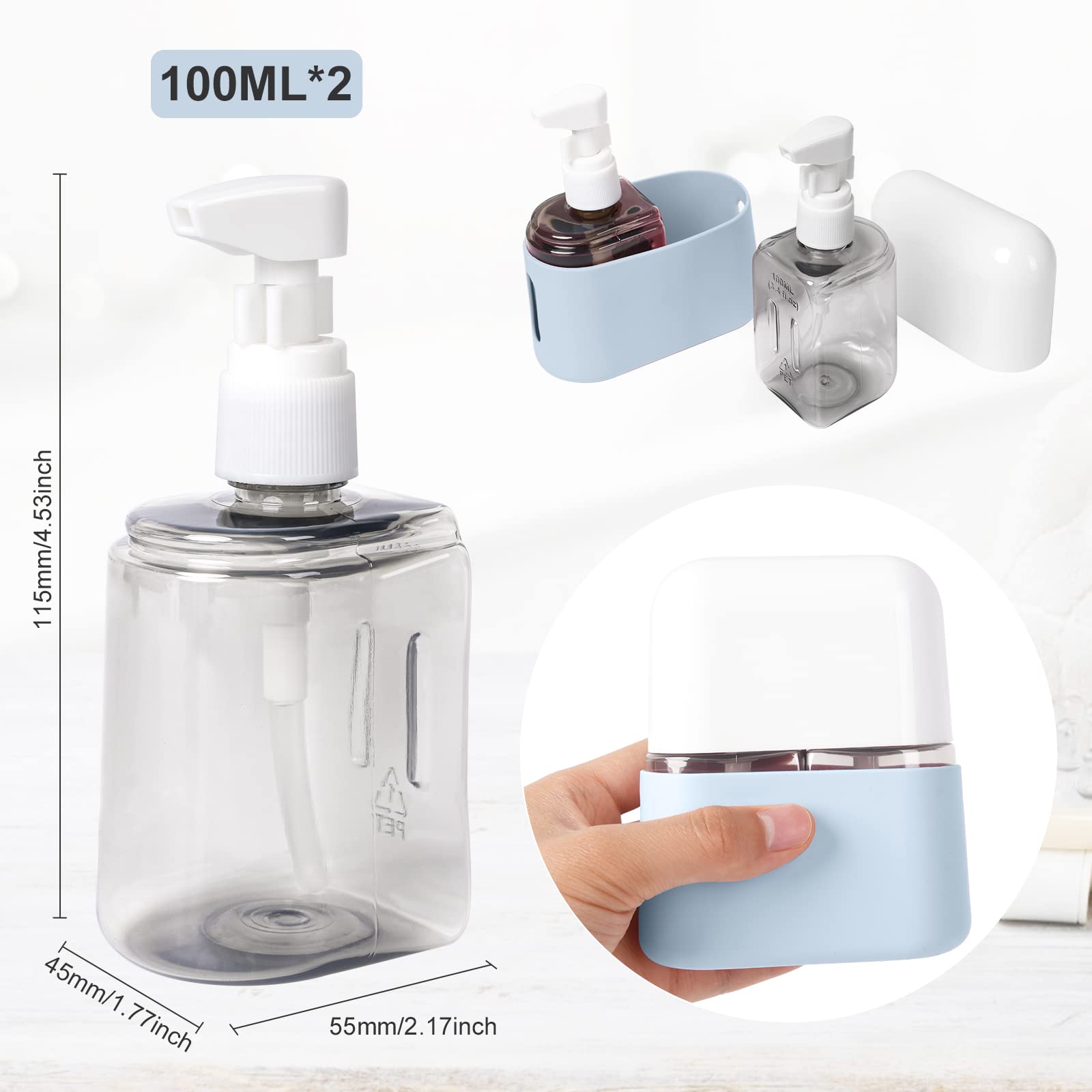Conteneurs Yamadura 100 ml translucides pour repérage rapide du produit.